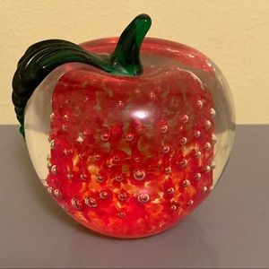 Lenox Glass Apple Paperweight